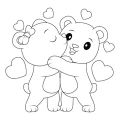 happy valentines day coloring page 