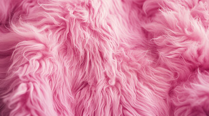 Pink woolen texture of sheepskin Ai generative