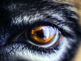 Close-up of a dog's eye-