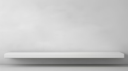 Minimalist White Wall with Beautifully Integrated Shelf for Interior Accessories - Modern and Functional Home Decor for Stylish Spaces