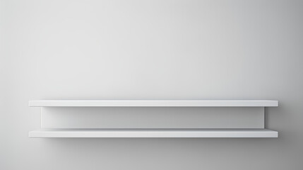 Minimalist White Wall with Beautifully Integrated Shelf for Interior Accessories - Modern and Functional Home Decor for Stylish Spaces