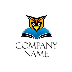 Owl with book logo