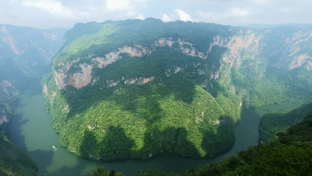 Canyon de Sumidero national park in Chiapas Mexico near tuxtla Gutierrez
