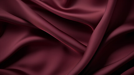 Burgundy Velvet Elegance: Delicate Satin Fabric Background in Rich Wine Red for Luxurious Designs and Projects
