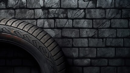 Grunge Tire Background: Industrial Texture