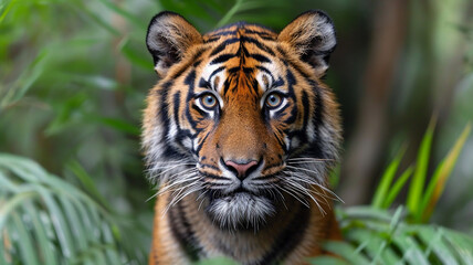 Obraz premium beautiful tiger in the tropical forest outdoors