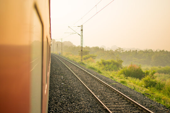 On the way to travel by train in India