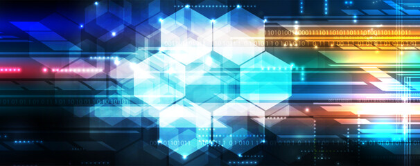 Fototapeta premium Technology abstract futuristic science background for internet business. Big data concept.