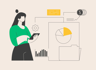 Cash flow statement abstract concept vector illustration.