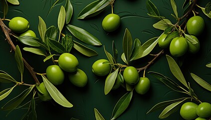 olives on green tree backgrounds