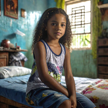 Girl in the bedroom