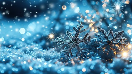 Fototapeta na wymiar Abstract winter snowflake background pattern. Blizzard and glitter. Fabulous winter mood
