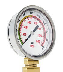 Air pressure meter isolated on transparent background. 3D illustration