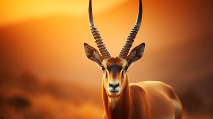 Majestic antelope portrait in natural habitat, stunning wildlife photography