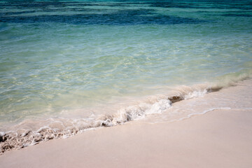 beach of San Andres island in Colombia in tourism season