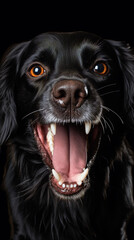 portrait of a black dog