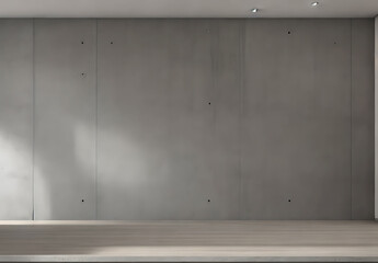 Empty room with blank wall, interior background, 3d rendering. generative AI