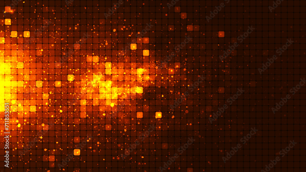 Fototapete seamless abstract background of red squares and bright particles. abstract gradient background. back