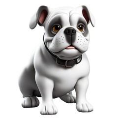 Cute bulldog cartoon created by AI