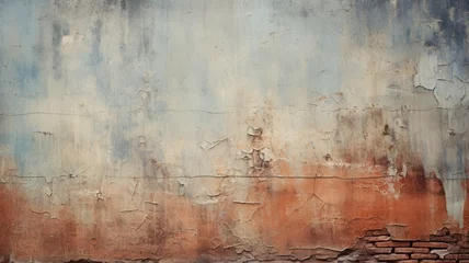 Foto op Plexiglas "Vintage Textures Photo": Photograph weathered surfaces, old brick walls, or other textures that evoke a sense of history and nostalgia © Bird Visual