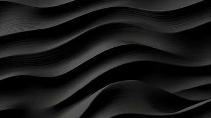 Black wavy background with elegant wave texture pattern for stylish designs and presentations