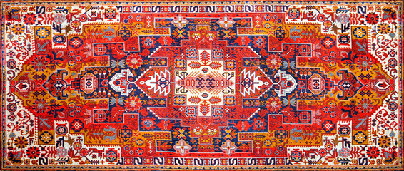 Persian rover with bright red pattern - obrazy, fototapety, plakaty