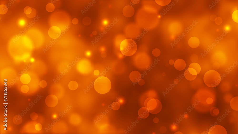 Poster bokeh ring orange-yellow color abstract background. abstract illustration with colorful circle shape
