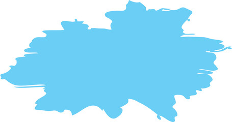 blue oil. Brush stroke on transparent, png.Brush, pen, marker, chalk. distressed grunge modern textured brush