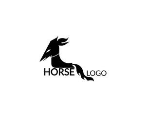 Horse Elegant Logo Symbol Vector.