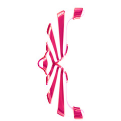 White symbol with pink thin straps