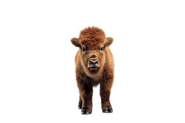 Fototapeta premium A baby bison Generative AI