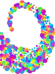 Colored falling confetti decoration vector illustration. Rainbow round elements birthday decor. Surprise burst flying confetti. Holiday celebration decoration background. Random pieces.