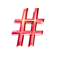 Pink symbol with bevel