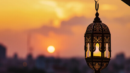 Fototapeta na wymiar Ramadan, Muslim. Holy month. Date. Mosque view. Prayer. Fast. city ​​lights accompanied by oil lamps