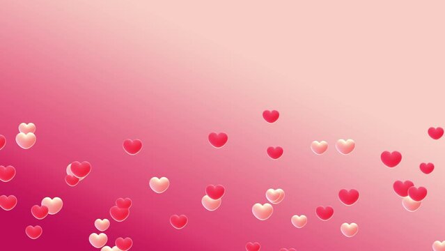 3D animated heart with a Valentine's theme, predominantly pink in color, with a 4K resolution
