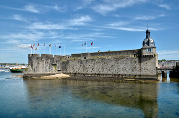 Ville Close (walled city) of Concarneau, commune in the Finistère department of Brittany in north-western France