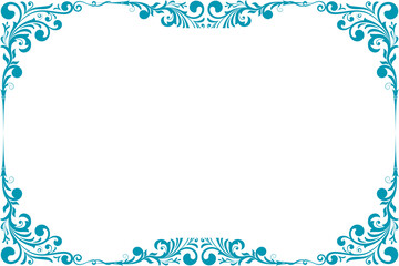 Floral simple vertical border and Frame, Transparent border