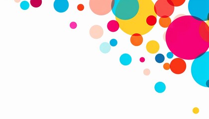 Vibrant and eye catching minimalistic geometric poster layout with colorful circles shape