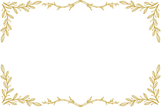 Floral simple vertical border and Frame, Transparent border