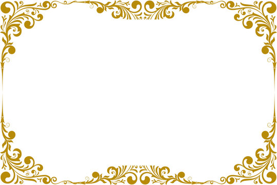 Floral simple vertical border and Frame, Transparent border - Powered by Adobe