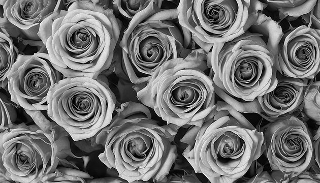 black and white roses background