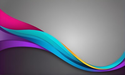 Abstract colorful wave on gay background. Color gradient Designed for background, poster, wallpaper, banner, postcard, template	