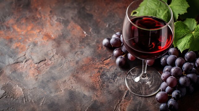 Background with ample copy space, accentuating glasses and wine in an inviting setting with a wine theme.





