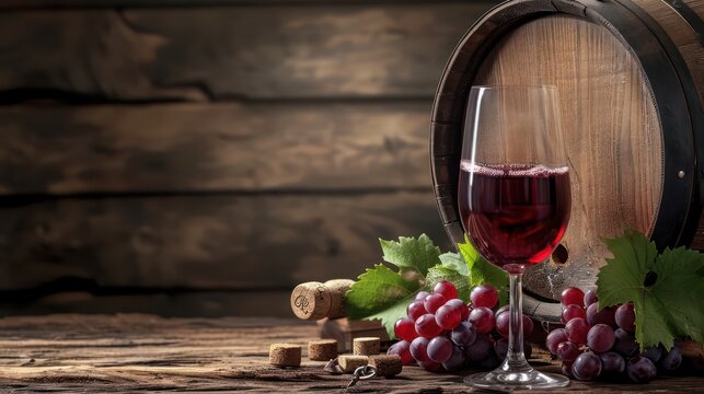 Background with ample copy space, accentuating glasses and wine in an inviting setting with a wine theme.





