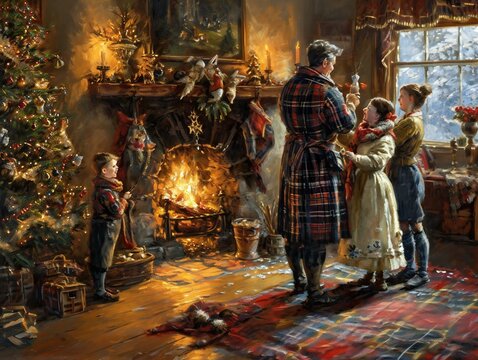 Festive Family Christmas Celebration - Warm Holiday Gathering