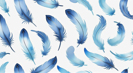 Fototapeta premium seamless pattern with feathers