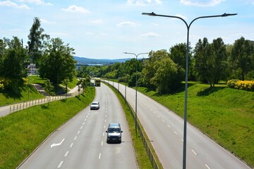 View of the expressway from the viaduct
