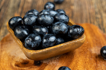 sweet ripe grapes on the table