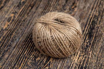 rough rope on a wooden table