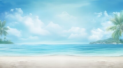 Fototapeta na wymiar sun wall summer background illustration sand ocean, waves tropical, vacation paradise sun wall summer background
